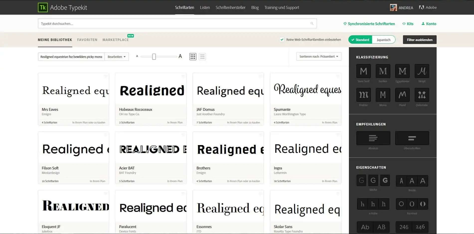 Adobe Typekit