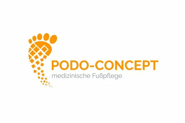 Logo Design Podo-Concept in einfarbig orange