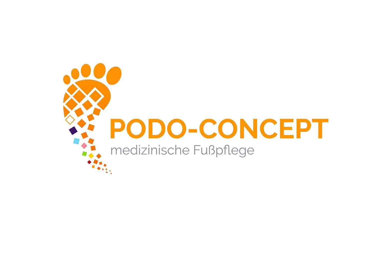 Logo Design Podo-Concept in farbverlauf orange