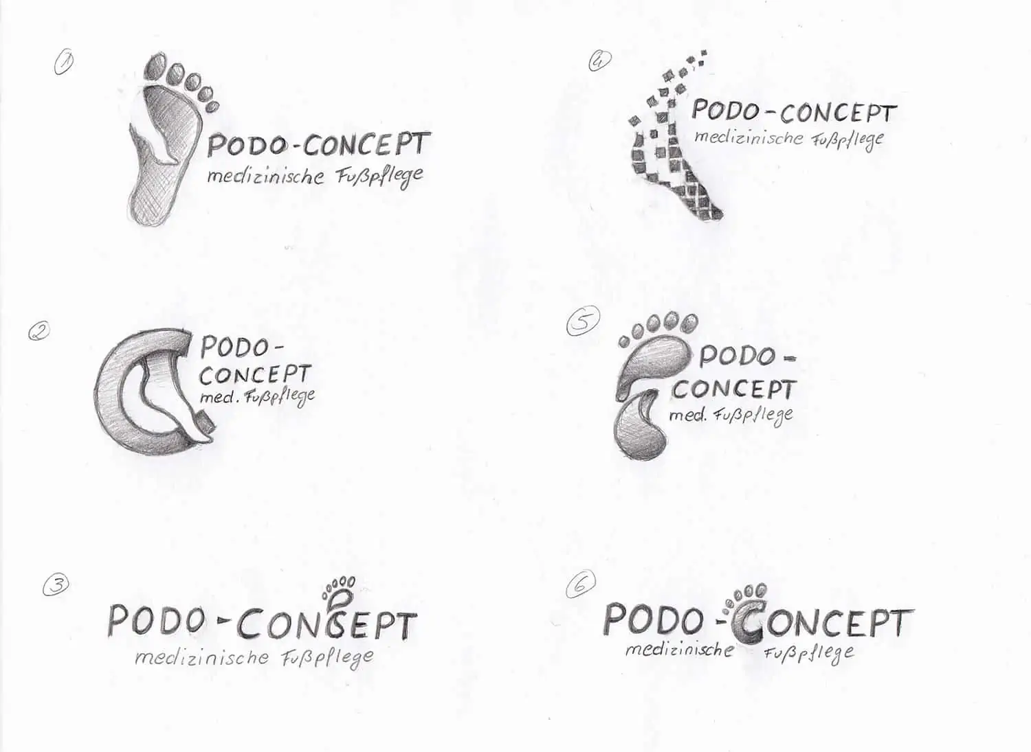 Podo-Concept Logo Entwürfe