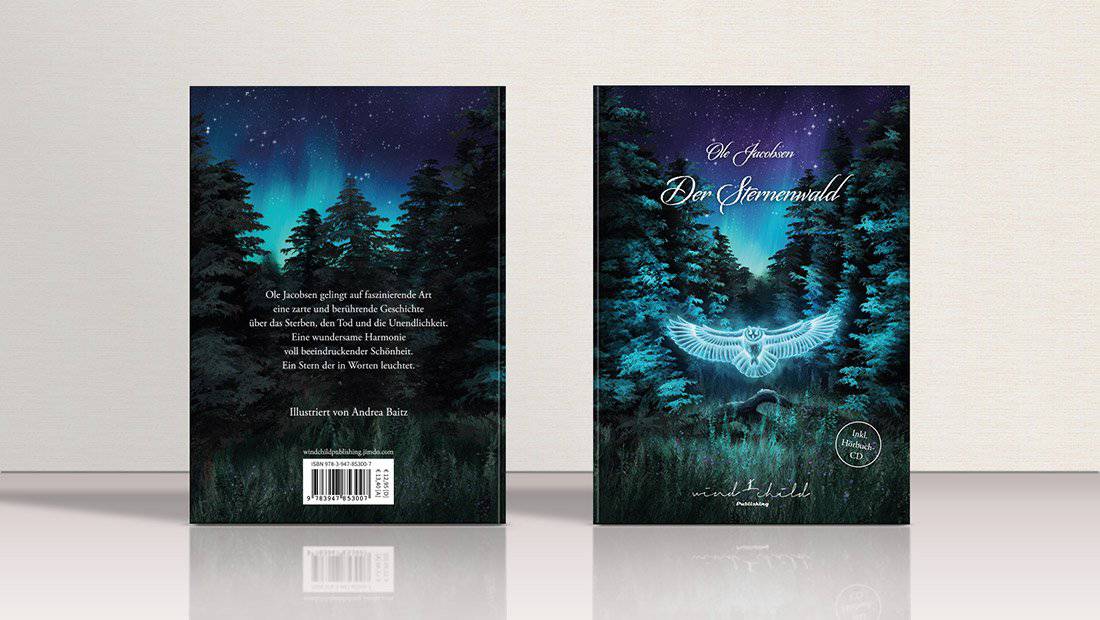 Illustration, Buchcover, Buchillustration - Der Sternenwald, Illustrator Andrea Baitz, Eckernförde (Schleswig-Holstein), Raum Kiel, Rendsburg, Flensburg, Hamburg