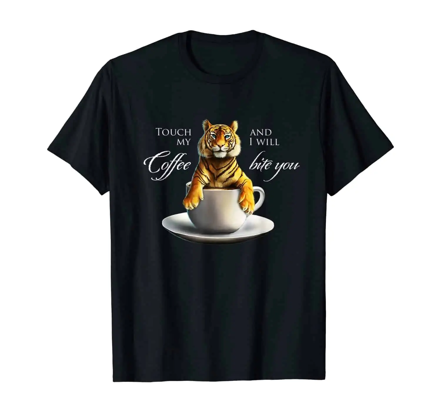 Tiger, Katze, Großkatze, Kaffee Trinker, Kaffee Liebhaber, Morgenmuffel, Kaffeetrinker, Kaffee Spruch T-Shirt Design