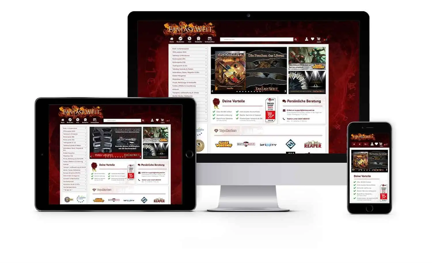 Fantasywelt Onlineshop Webdesign, Logodesign, Andrea Baitz Webdesigner, Dessau-Roßlau, Sachsen-Anhalt, Leipzig, Berlin, Magdeburg